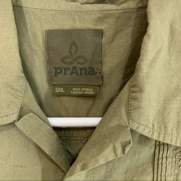 Prana Green Breathe Button Down - Picture 4 of 5